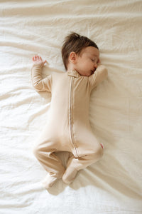 Organic Pima Cotton Baby Sleeper in Honey